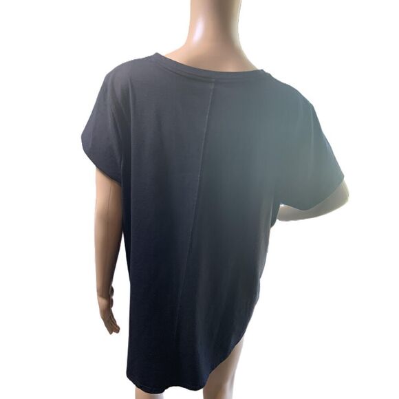 Tek Gear Black Graphic Print V-Neck Short Sleeve Casual T-Shirt Size 1X - Picture 7 of 12